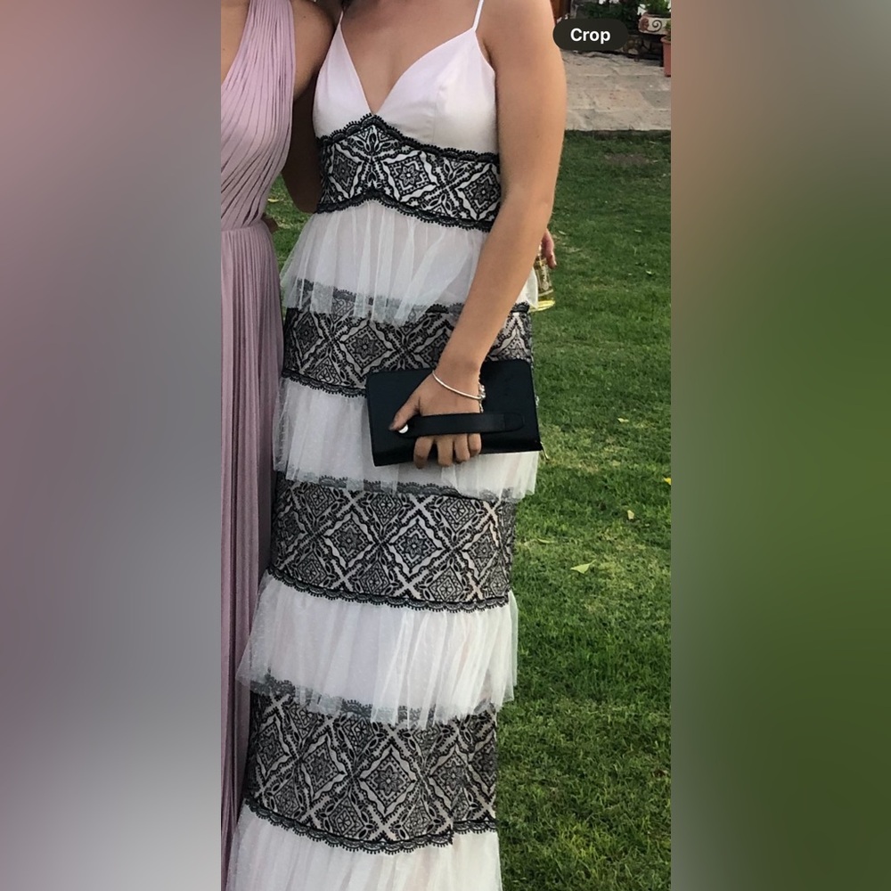 BCBGeneration Black and White Maxi Dress